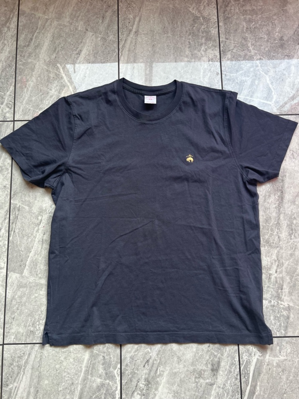 Brooks Brothers 1818 Mens Black Original Golden Fleece Embroidered T-shirt XL